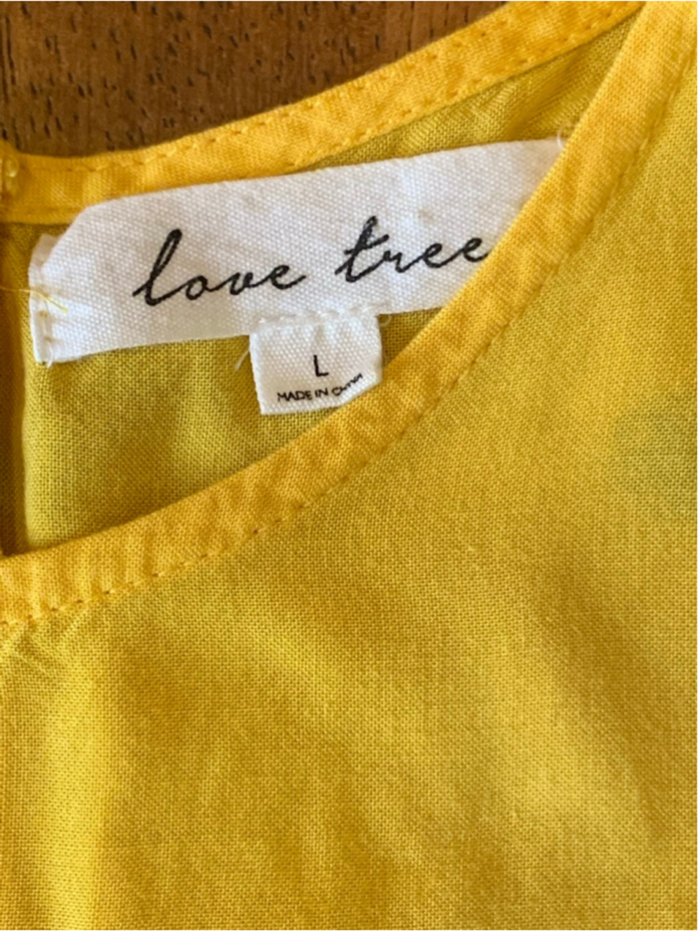 Love Tree Top Large yellow Blue Embroidered Trim - Picture 2 of 7